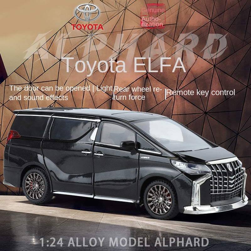 ZGTX 1:24 Scale Die-Cast Alloy Model Toy Compatible with Toyota Alphard - Remote Key Controlled Sound & Light, Opening Doors, Pull-Back Function, Steering & Horn - Luxury MPV Collection