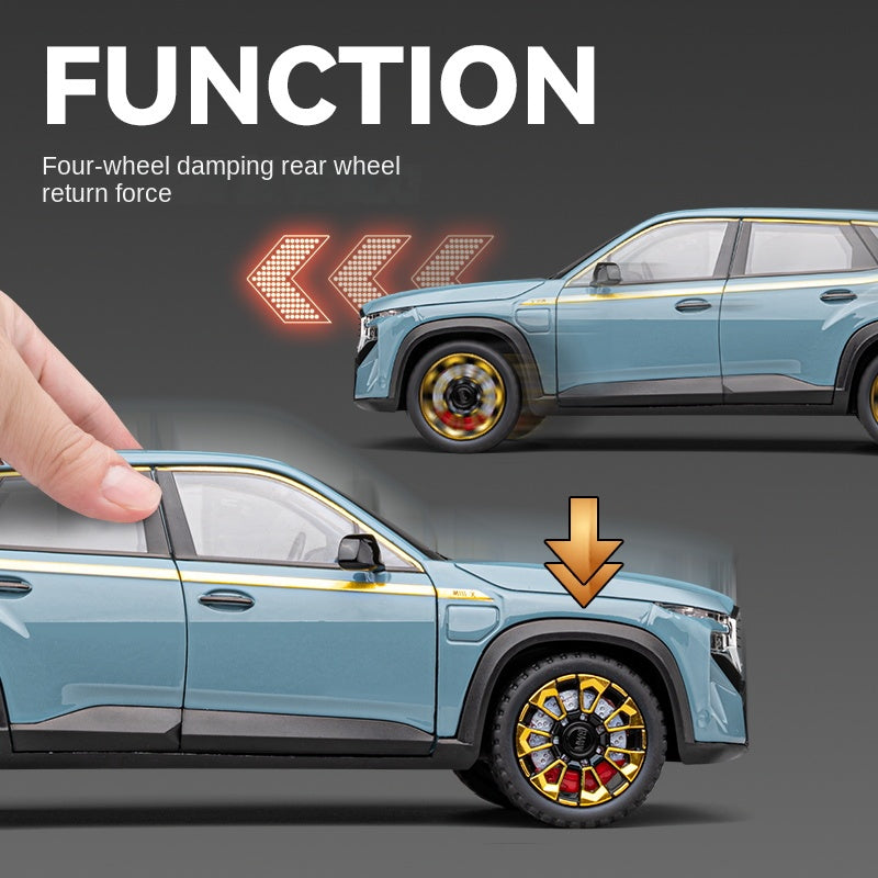 Chezhi 1:24 Scale Die-Cast Alloy Model Toy Compatible with BMW XM - Opening Doors, Sound & Light, Pull-Back Function, Shock Absorption, Steering, Horn & Removable Fuel Cap - Luxury Performance SUV Collection