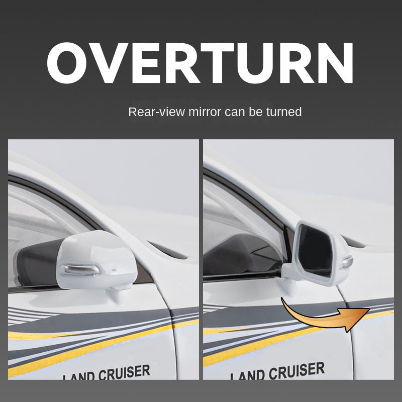 Chezhi 1:18 Licensed Toyota Land Cruiser Prado Die-Cast Alloy Model - Official Off-Road SUV with Opening Doors, Sound & Light, Pull-Back Action, Shock Absorption, Interactive Steering Wheel, Foldable Mirrors & Opening Fuel Cap