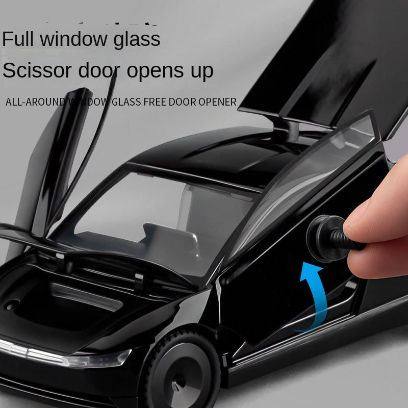 XHD 1:32 Scale Die-Cast Alloy Model Toy Compatible with Tesla Robotaxi - Opening Doors, Sound & Light, Pull-Back Function & Shock Absorption - Autonomous Vehicle Collection