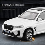 Jiaye 1:32 Die-Cast Alloy Model - Compatible with BMW X3 M - High-Performance SUV with Opening Doors, Sound & Light, Pull-Back Action & Shock Absorption