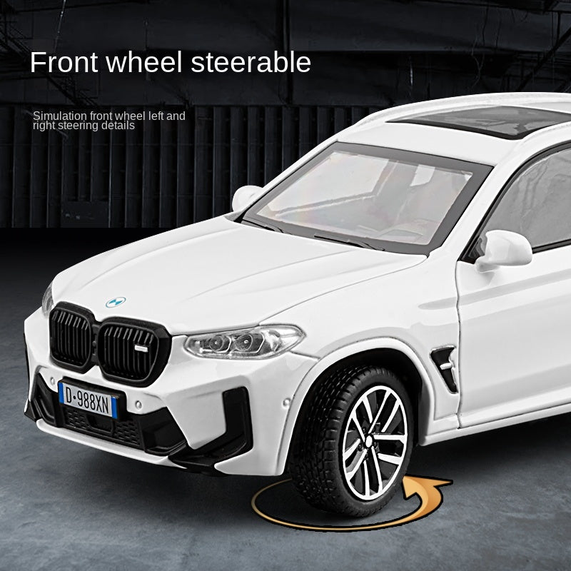Jiaye 1:32 Die-Cast Alloy Model - Compatible with BMW X3 M - High-Performance SUV with Opening Doors, Sound & Light, Pull-Back Action & Shock Absorption