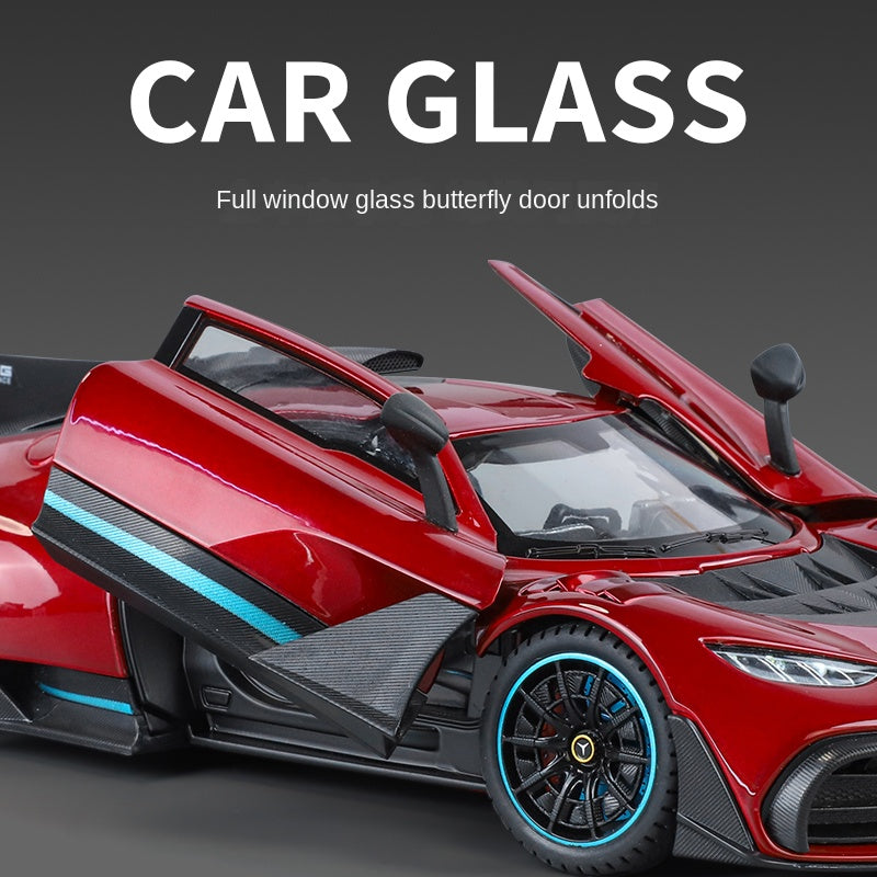 Jin Lifang 1:18 Die-Cast Alloy Model - Compatible with Mercedes-AMG ONE - F1 Hybrid Hypercar with Opening Doors, Sound & Light, Shock Absorption, Interactive Steering Wheel & Adjustable Rear Wing