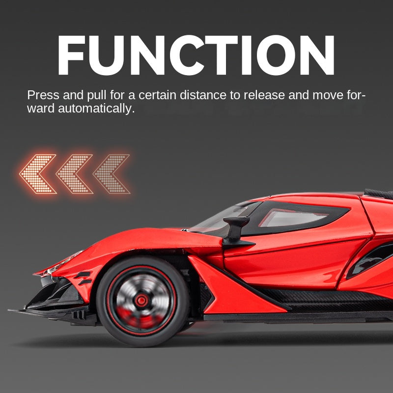 Chezhi 1:24 Scale Die-Cast Alloy Model Toy Compatible with Apollo Intensa Emozione - Opening Doors, Sound & Light, Pull-Back Function, Shock Absorption, Steering & Horn - Hypercar Collection