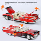 Jinglifang 1:24 Scale Convertible Edition Die-Cast Alloy Model Toy Compatible with Cadillac Eldorado - Opening Doors, Sound & Light, Pull-Back Function, Shock Absorption, Steering & Horn - Classic Luxury Car Collection