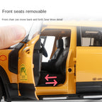 OK 1:18 Scale Die-Cast Alloy Model Toy Compatible with Land Rover Defender - Camel Trophy / Gulf Oil Liveries, with Roof Accessories, Opening Doors, Sound & Light, Shock Absorption, Steering & Horn - Classic Off-Road Collection