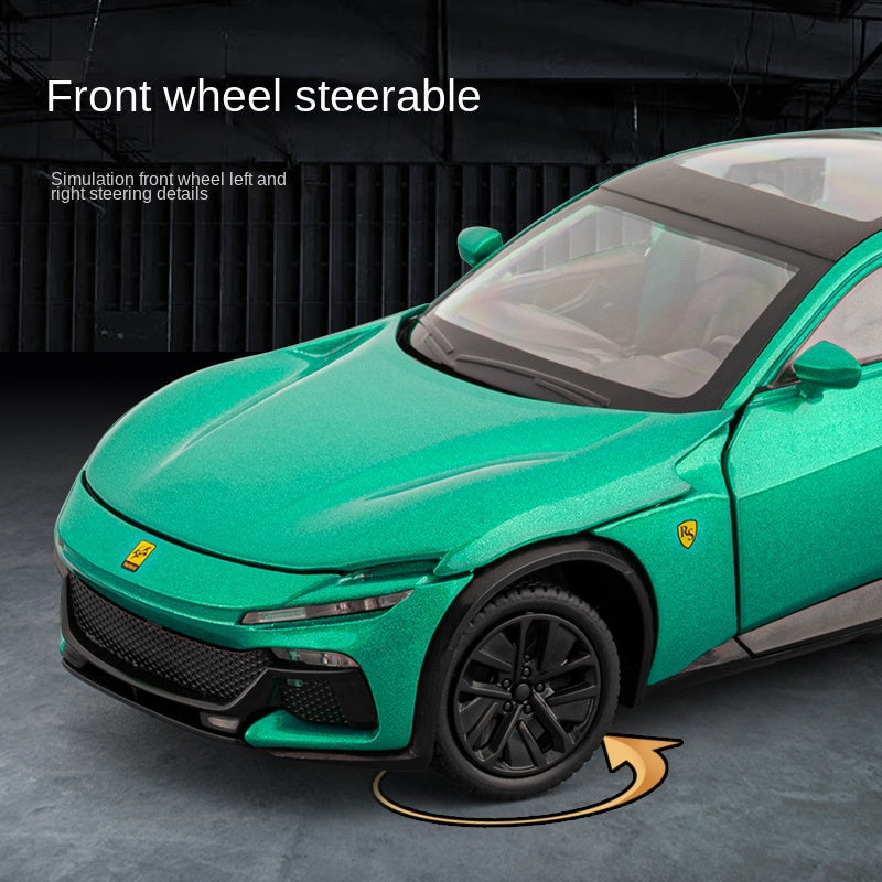 Jiaye 1:32 Die-Cast Alloy Model - Compatible with Ferrari Purosangue - First Ferrari FUV with Opening Doors, Sound & Light, Pull-Back Action & Shock Absorption