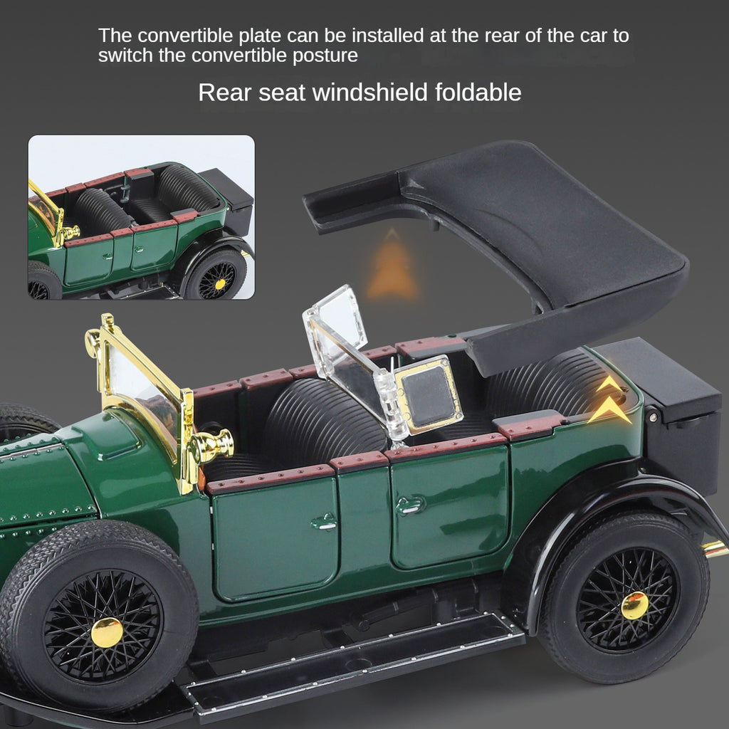 XHD 1:24 Die-Cast Alloy Model - Compatible with Rolls-Royce First Generation Phantom - Feature-Packed with Removable Roof, Opening Doors, Realistic Sound & Light, Pull-Back Action, Shock Absorption & Steering