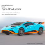 OK 1:32 Die-Cast Alloy Model - Compatible with Lamborghini Huracán STO Supercar - Feature-Packed with Opening Doors, Realistic Sound & Light, Pull-Back Action & Shock Absorption