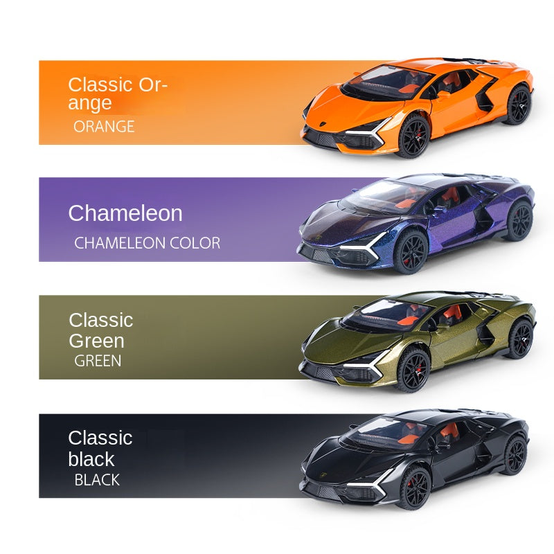 Jinchejiang 1:32 Scale Die-Cast Alloy Model Toy Compatible with Lamborghini Aventador - Opening Doors, Sound & Light, Pull-Back Function, Shock Absorption & Adjustable Rear Wing - Supercar Collection