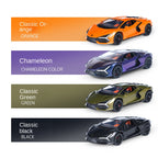 Jinchejiang 1:32 Scale Die-Cast Alloy Model Toy Compatible with Lamborghini Aventador - Opening Doors, Sound & Light, Pull-Back Function, Shock Absorption & Adjustable Rear Wing - Supercar Collection