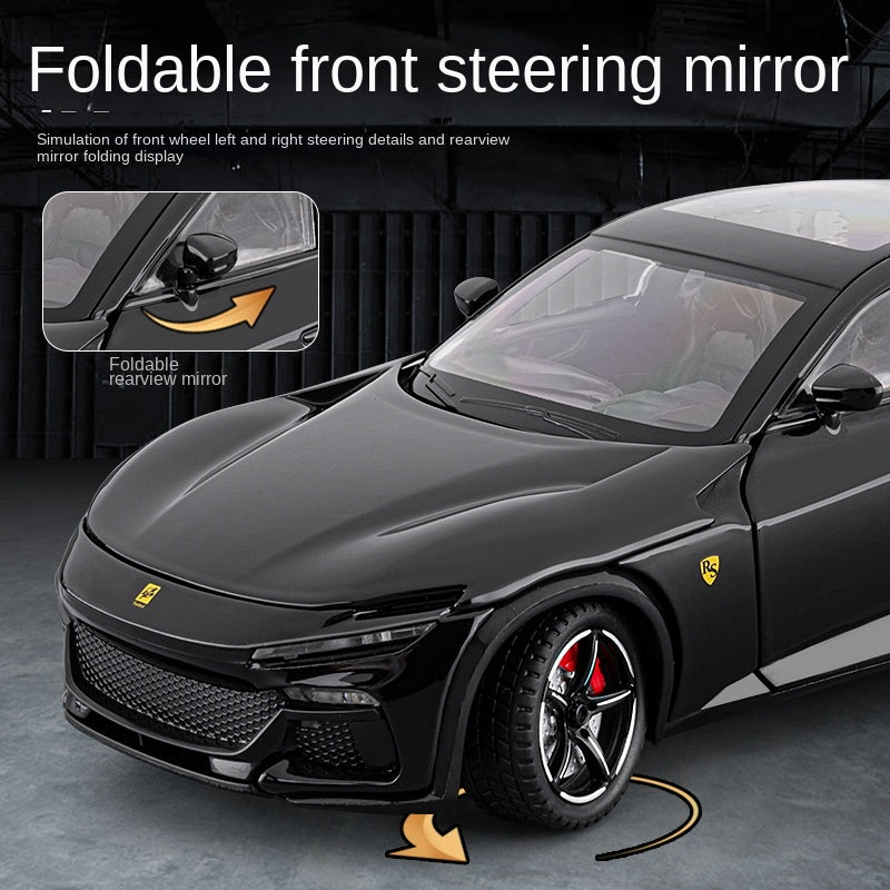 Jiaye 1:22 Die-Cast Alloy Model - Compatible with Ferrari Purosangue - First Ferrari FUV with Opening Doors, Sound & Light, Pull-Back Action, Shock Absorption & Foldable Mirrors