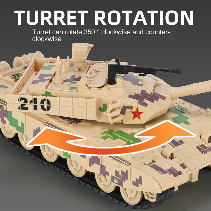 XHD 1:35 Scale Type 99A Main Battle Tank Die-Cast Alloy Model Toy - Smoke Effect, Opening Hatches, Sound & Light, Pull-Back Function - Modern Armor Collection