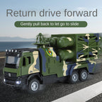 XHD 1:35 Scale HQ-16 Surface-to-Air Missile Launch Vehicle Die-Cast Alloy Model Toy - Ejectable & Elevating Missiles, Opening Doors, Sound & Light, Pull-Back Function - Air Defense Missile Collection