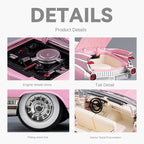 Modelo de juguete Chezhi de aleación fundida a presión a escala 1:24 compatible con Cadillac Eldorado: puertas que se abren, sonido e iluminación, función de retroceso, amortiguación, dirección y bocina. Colección de autos clásicos de lujo.