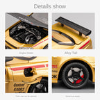 Chezhi 1:24 Scale Tuned Edition Die-Cast Alloy Model Toy Compatible with Nissan Skyline GT-R R34 - Opening Doors, Sound & Light, Pull-Back Function, Shock Absorption, Steering, Horn, Foldable Mirrors & Removable Fuel Cap - JDM Sports Car Collection