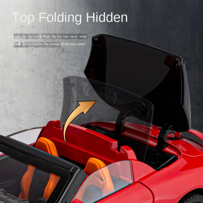 Jiaye 1:22 Die-Cast Alloy Model - Compatible with Mercedes-AMG SL63 - Luxury Roadster with Retractable Hardtop, Opening Doors, Sound & Light, Pull-Back Action, Shock Absorption, Steering, Horn, Adjustable Rear Wing & Opening Fuel Cap