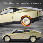 XHD 1:24 Scale Tesla Robotaxi Die-Cast Alloy Model Toy - Opening Doors, Sound & Light, Pull-Back Function, Shock Absorption & Steering - Autonomous Vehicle Collection