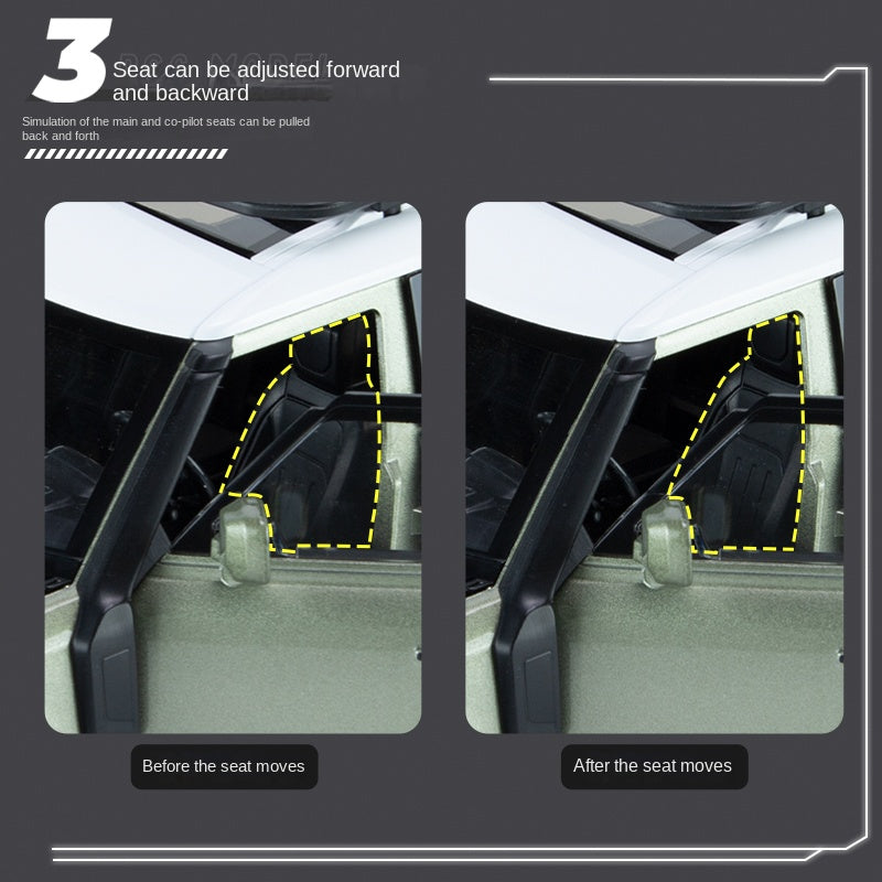 Qiyi 1:18 Scale Licensed Land Rover Defender 110 Die-Cast Alloy Model Toy - Opening Doors, Sound & Light, Shock Absorption, Steering & Horn - Official Off-Road Vehicle Collection