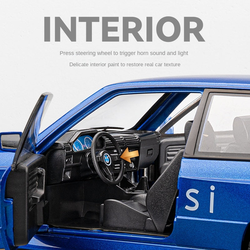 Chezhi 1:24 Coca-Cola Edition Die-Cast Alloy Model - Compatible with BMW M3 - with Opening Doors, Sound & Light, Pull-Back Action, Shock Absorption, Opening Fuel Cap & Foldable Mirrors