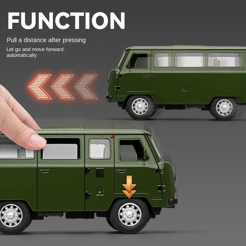 Chezhi 1:18 Die-Cast Alloy UAZ “Patriot” / “Hunter” Model - Russian Off-Road SUV with Opening Doors, Sound & Light, Pull-Back, Shock Absorption, Openable Roof & Foldable Mirrors
