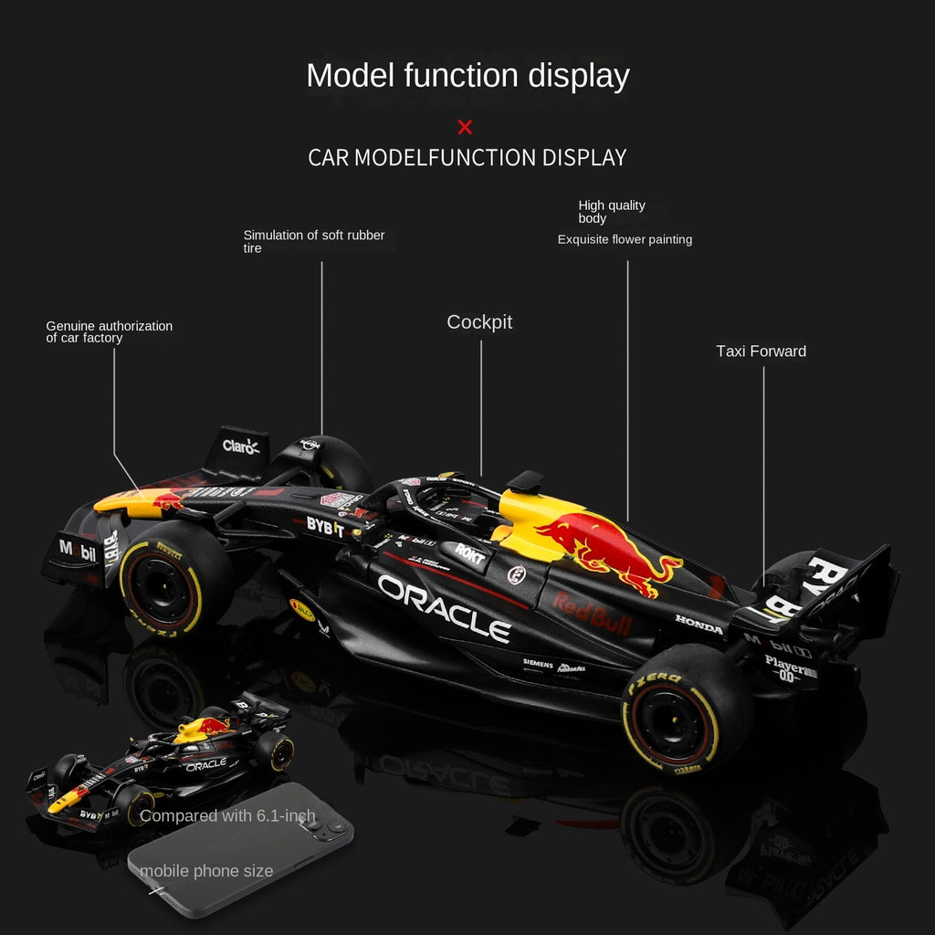 Black Mamba 1:43 Scale Licensed Red Bull RB19 Max Verstappen Championship Edition F1 Racing Car Die-Cast Alloy Static Model - Official F1 Motorsport Collection