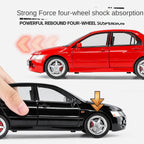 Mitsubishi Lancer Evolution IX, modelo de aleación fundida a presión con licencia a escala 1:24 de Jinglifang: puertas que se abren, sonido e iluminación, función de retroceso, amortiguación y dirección. Colección de autos deportivos JDM.