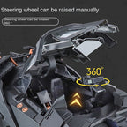 QiYi 1:18 Licensed The Dark Knight Trilogy Batmobile “Tumbler” Die-Cast Alloy Model - Official Movie Replica with Spray Effect, Opening Canopy, Sound & Light & Coasting Action