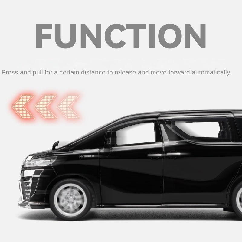 Chezhi 1:32 Scale Die-Cast Alloy Model Toy Compatible with Toyota Vellfire - Opening Doors, Sound & Light, Pull-Back Function - Luxury MPV Collection