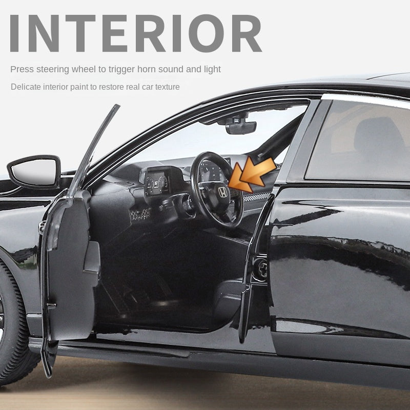 Black Mamba 1:18 Licensed Honda Accord Die-Cast Alloy Model - Official Family Sedan with Opening Doors, Sound & Light, Shock Absorption, Interactive Steering Wheel, Adjustable Seats, Opening Fuel Cap & Foldable Mirrors