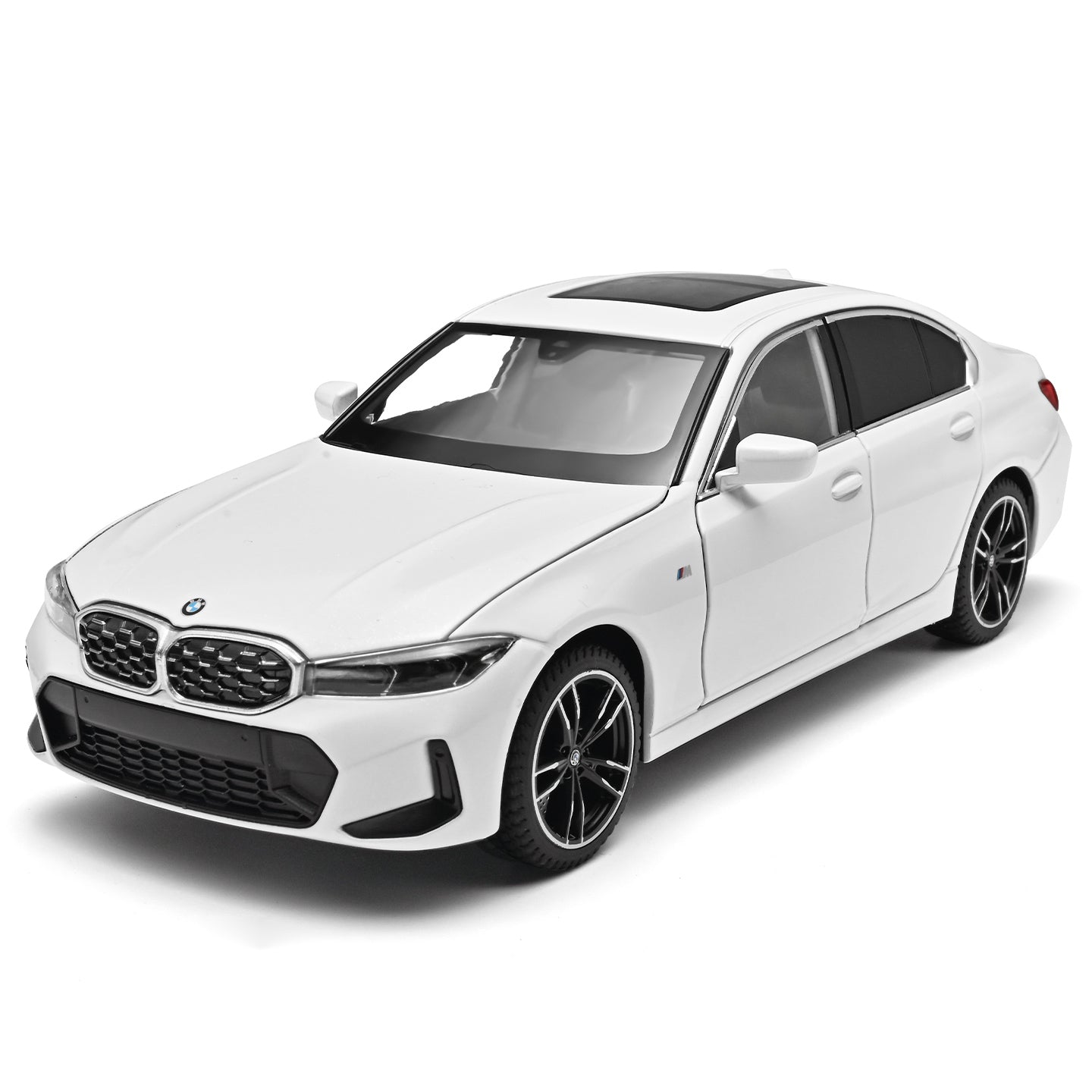 Black Mamba 1:24 Scale Licensed BMW 325Li Die-Cast Alloy Model Toy - Opening Doors, Sound & Light, Pull-Back Function, Shock Absorption, Steering, Horn & Adjustable Seats - Luxury Sedan Collection