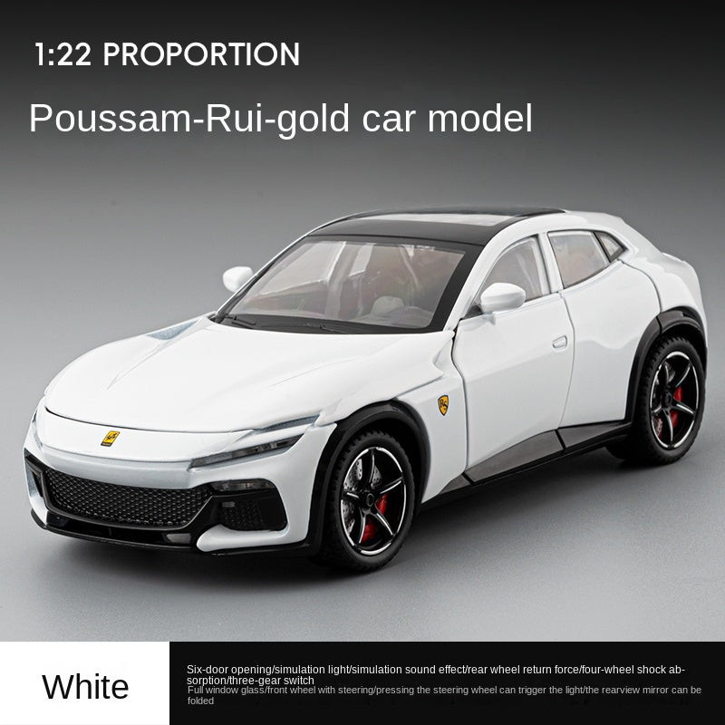Jiaye 1:22 Die-Cast Alloy Model - Compatible with Ferrari Purosangue - First Ferrari FUV with Opening Doors, Sound & Light, Pull-Back Action, Shock Absorption & Foldable Mirrors