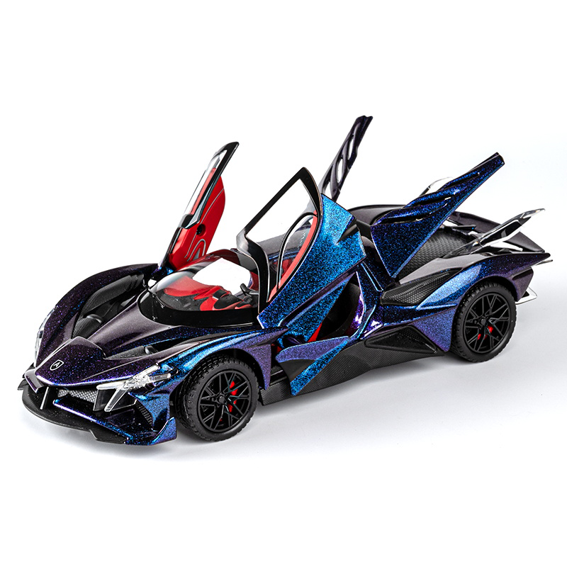 Chezhi 1:24 Scale Die-Cast Alloy Model Toy Compatible with Apollo Intensa Emozione - Opening Doors, Sound & Light, Pull-Back Function, Shock Absorption, Steering & Horn - Hypercar Collection