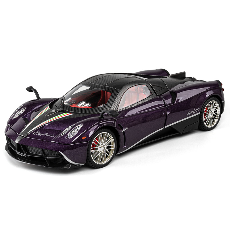 Chezhi 1:18 Scale Die-Cast Alloy Model Toy Compatible with Pagani Zonda C12 - Opening Doors, Sound & Light, Pull-Back Function, Shock Absorption, Steering & Horn - Supercar Collection