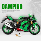 Jiaye 1:9 Die-Cast Alloy Model - Compatible with Kawasaki Ninja ZX-10R - Ultimate Superbike Replica with Realistic Sound & Light, Functional Steering & Front Suspension