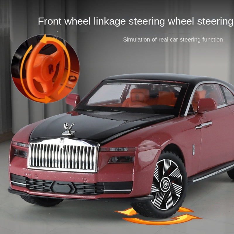 Jin Lifang 1:24 Die-Cast Alloy Model - Compatible with Rolls-Royce Spectre - First-Ever Electric Luxury Coupe with Starlight Headliner, Foldable Spirit of Ecstasy, Opening Fuel Cap, Opening Doors, Sound & Light, Pull-Back Action, Shock Absorption