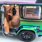 Jianyuan 1:32 Chrome Edition Die-Cast Alloy Model - Compatible with Brabus G800 - Luxury Off-Road SUV with Opening Doors, Sound & Light, Pull-Back Action & Shock Absorption