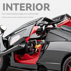 Chezhi 1:24 Die-Cast Alloy Model - Compatible with McLaren Senna - Track-Focused Hypercar with Opening Doors, Sound & Light, Pull-Back Action, Shock Absorption & Steering