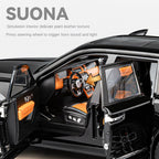 Chezhi 1:20 Die-Cast Alloy Model - Compatible with Rolls-Royce Cullinan & Bespoke Trailer - Luxury Caravan Set with Opening Doors, Sound & Light, Pull-Back Action, Shock Absorption & Steering