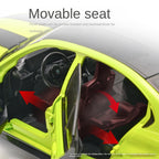 Black Mamba 1:24 Scale Licensed BMW M3 Die-Cast Alloy Model Toy - Opening Doors, Sound & Light, Pull-Back Function, Shock Absorption, Steering, Horn & Adjustable Seats - Sports Car Collection