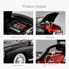 Chezhi 1:18 Scale Die-Cast Alloy Model Toy Compatible with Mercedes-Benz 300SL - Opening Doors, Sound & Light, Pull-Back Function, Shock Absorption, Steering & Horn - Classic Sports Car Collection