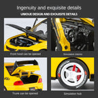 Jinglifang 1:24 Scale Licensed Mitsubishi Lancer Evolution IX Tuned Edition Die-Cast Alloy Model Toy - Opening Doors, Sound & Light, Pull-Back Function, Shock Absorption & Steering - JDM Sports Car Collection