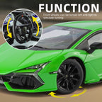 Black Mamba 1:18 Scale Licensed Lamborghini Reventón Die-Cast Alloy Model Toy - Opening Doors, Sound & Light, Shock Absorption, Steering, Horn, Adjustable Seats & Adjustable Rear Wing - Limited Edition Hypercar Collection