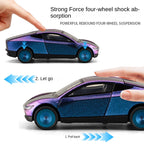 XHD 1:32 Scale Die-Cast Alloy Model Toy Compatible with Tesla Robotaxi - Opening Doors, Sound & Light, Pull-Back Function & Shock Absorption - Autonomous Vehicle Collection
