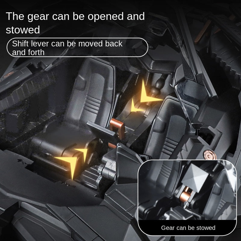 QiYi 1:18 Licensed The Dark Knight Trilogy Batmobile “Tumbler” Die-Cast Alloy Model - Official Movie Replica with Spray Effect, Opening Canopy, Sound & Light & Coasting Action