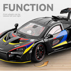 Chezhi 1:24 Die-Cast Alloy Model - Compatible with McLaren Senna GTR Track Beast - Feature-Packed with Opening Doors, Realistic Sound & Light, Pull-Back Action, Steering, Shock Absorption & Horn