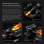 Black Mamba 1:24 Scale Licensed Red Bull RB19 Max Verstappen F1 Racing Car Die-Cast Alloy Static Model with Display Base - Front Wheel Steering - Official F1 Motorsport Collection