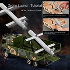 XHD 1:35 Scale FL-10 Loitering Munition Launch Vehicle Die-Cast Alloy Model Toy - Opening Doors, Sound & Light, Pull-Back Function - Military Drone Collection