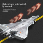 Chezhi 1:84 Scale Licensed J-20 Stealth Fighter Die-Cast Alloy Aircraft Model with Display Stand - Ejectable Missiles, Opening Hatches, Sound & Light, Pull-Back Function - Official Military Aircraft Collection