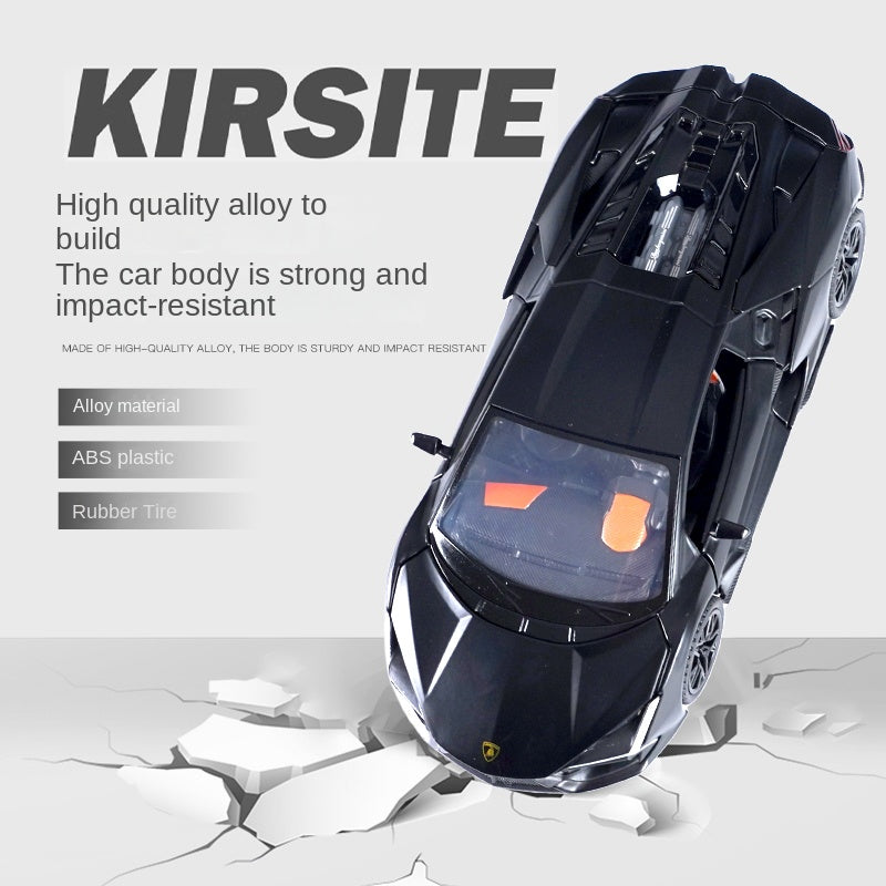 Jinchejiang 1:32 Scale Die-Cast Alloy Model Toy Compatible with Lamborghini Aventador - Opening Doors, Sound & Light, Pull-Back Function, Shock Absorption & Adjustable Rear Wing - Supercar Collection